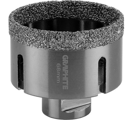 Коронка алмазная вакуумная пайка 68 мм, M14 Graphite 55H315