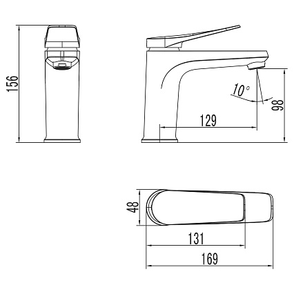 Смеситель для раковины Lemark Bronx LM3706BL черный