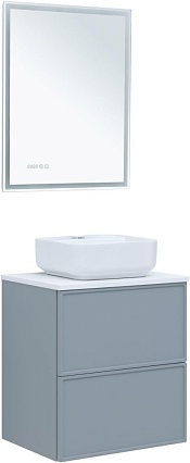 Мебель для ванной Aquanet Арт 60 см со столешницей, мисти грин