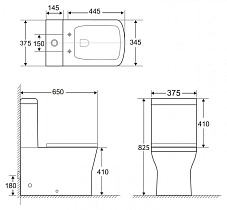 Чаша для унитаза BelBagno Romano BB248CPR-P