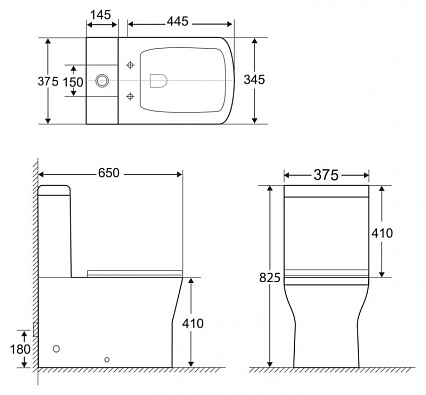 Чаша для унитаза BelBagno Romano BB248CPR-P