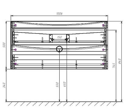 Мебель для ванной Vincea Mia 100 см V.Oak