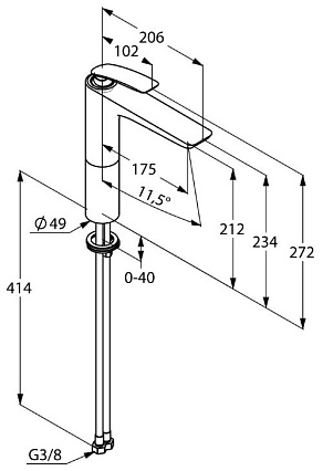 Смеситель для раковины Kludi Balance 522960575