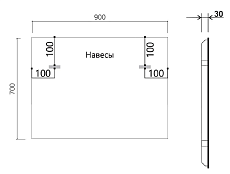 Мебель для ванной Vincea Mia Slim 90 см R.Wood