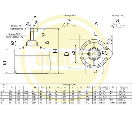 Редуктор для талей OCALIFT CD1/MD1 на 500 кг 119052с