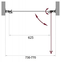 Душевая дверь BelBagno Sela 75x190 SELA-B-1-75-Ch-Cr текстурированная