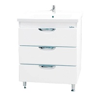Тумба с раковиной SanMaria Милан 60, 3 ящика белый