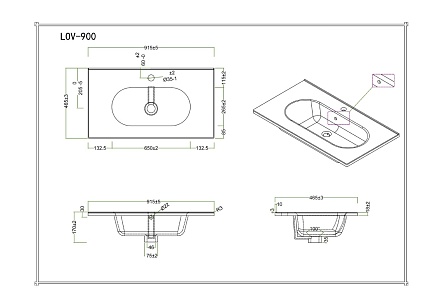 Тумба с раковиной BelBagno Kraft 90 см 1 ящик, полка Bianco Opaco