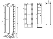 Шкаф пенал Creto Scala 35 см белый 3-1035W