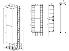 Шкаф пенал Creto Scala 35 см белый 3-1035W