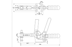 Зажим с горизонтальной рукоятью HS CLAMP HS-22502-B