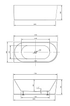 Акриловая ванна Vincea VBT-402 170x80, L