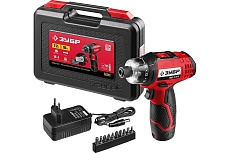 Аккумуляторная отвертка-шуруповерт Зубр с 10 битами ОШ-7.2 Н