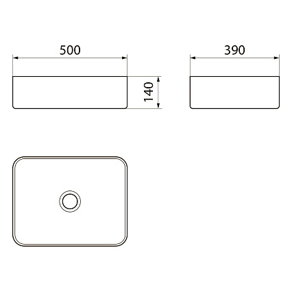 Раковина Point Меркурий PN43832BM 50 см матовый черный