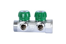 Регулирующий коллектор STOUT 1&quot;, 2 отвода 1/2&quot;, плоское уплотнение SMB-6849-011202 RG008UJF2PTLGU