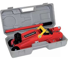 Домкрат подкатной, гидравлический AUTOPROFI 2 тонны, высота подъёма 135 - 330 мм, резиновая опора, в кейсе DP-20R K