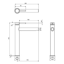 Смеситель для раковины Excellent Pi AREX.1202BL черный матовый