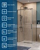 Душевой уголок BelBagno SOFT_CLOSE-1-AH-1-100/90-C-GM 100x90 прозрачный, оружейная сталь