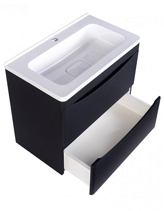 Тумба с раковиной Style Line Бергамо мини Люкс Plus 60 см подвесная
