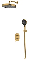 Душевой набор Vincea Легаси (Legacy) VSFW-5LE0BG двухрежимный, брашированное золото