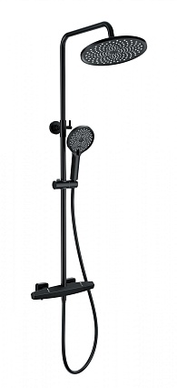 Душевая стойка Wonzon&Woghand Neo WW-B3045-A-MB термостат, черный матовый