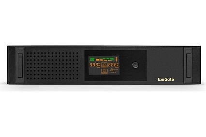 Источник бесперебойного питания Exegate ServerRM UNL-2000.LCD.AVR.2SH.3C13.USB.2U 2000VA 1200W, Color LCD, AVR, 2*Schuko+3*C13, USB, 2U, установка в стойку, Black 293851