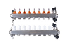 Коллекторная группа PROFACTOR нержавеющая сталь, с расходомерами авто/воздухотвод 1х8 вых 3/4 ЕК PF MB 807.8