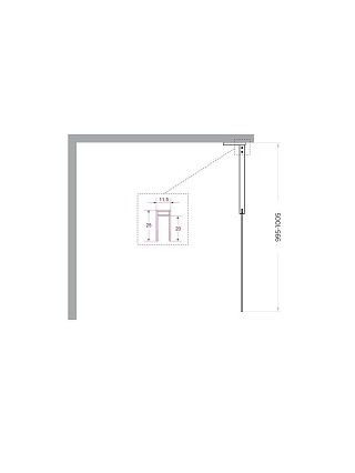 Душевая перегородка Belbagno UNO-L-1-TB-100-C-Cr 100x200 прозрачная, хром