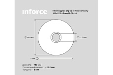 Диск отрезной по металлу (180х22х3 мм) Inforce 11-01-110