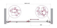 Душевая дверь BelBagno LUCE-BF-1-140-C-Cr 140x195 прозрачная, хром