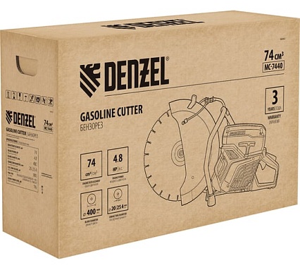 Бензорез Denzel МС-7440, 74 см³, диаметр диска 400 мм 66302
