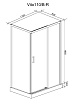 Душевой уголок Cerutti Vito 110x80 R, прозрачный, хром