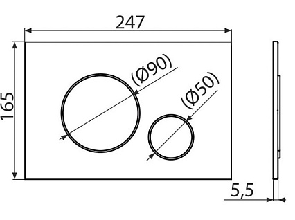 Кнопка смыва AlcaPlast M671 хром глянец