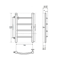 Полотенцесушитель водяной Point Афина PN04556 П4 50x60 хром