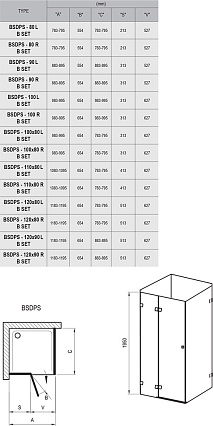 Душевой уголок Ravak Brilliant BSDPS-120/90 L