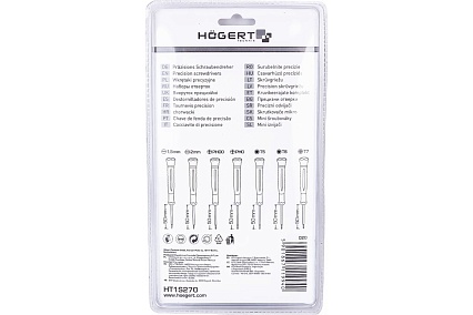 Набор часовых отвёрток в футляре Hoegert Technik 7 шт. HT1S270