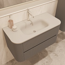 Тумба с раковиной Vincea Alto 100 см светло-серый матовый