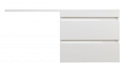 Мебель для ванной Style Line Даллас Люкс Plus 140 см R подвесная, белый глянец