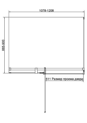 Душевой уголок Vincea Экстенза (Extenza) VSR-4EX111290CL 110/120x90 хром, прозрачное