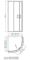 Душевой уголок WasserKRAFT Main 41S23 100x100 четверть круга