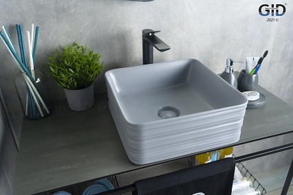 Раковина Gid LuxeLine Bm965 38 см серый матовый