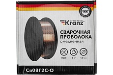 Проволока сварочная омедненная СВ08Г2С-О (ER70S-6; SG2) 5 кг, 1 мм, D200 Kranz KR-11-0982-5