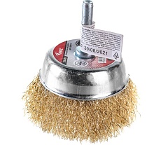 Чашечная корщетка для дрели КУРС со шпилькой 65 мм 38467