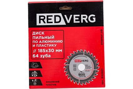 Диск пильный (185х30/20/16 мм; 64 зуба) Redverg 6621264