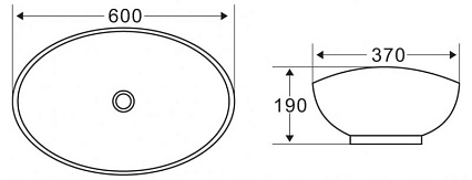 Раковина BelBagno BB1087 60 см