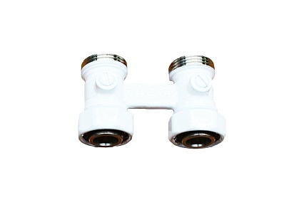 Узел нижний запорный прямой GUARDO Purmo 1/2"x3/4" MTB 127 RAL 9016 Белый