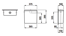 Бачок для унитаза Laufen Pro 8.2995.3.000.873.1
