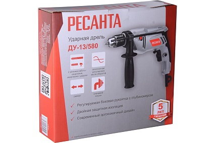 Ударная дрель Ресанта ДУ-13/580 75/8/1
