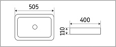 Раковина CeramaLux N7050К 50.5 см