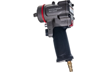 Компактный пневматический ударный гайковерт Wiederkraft 1/2", 1200 Нм, 119 мм WDK-20420S